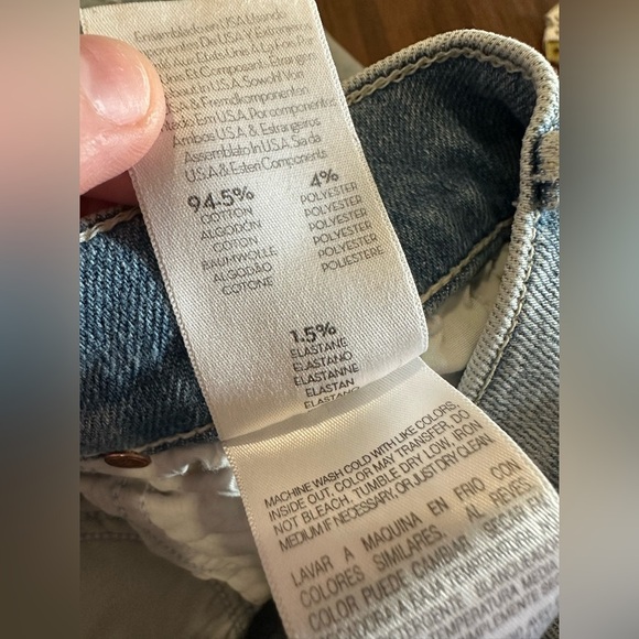 MOTHER The Insider Crop Step Chew Denim Jeans Drinking By The Pool Blue Size 24 - Picture 5 of 10